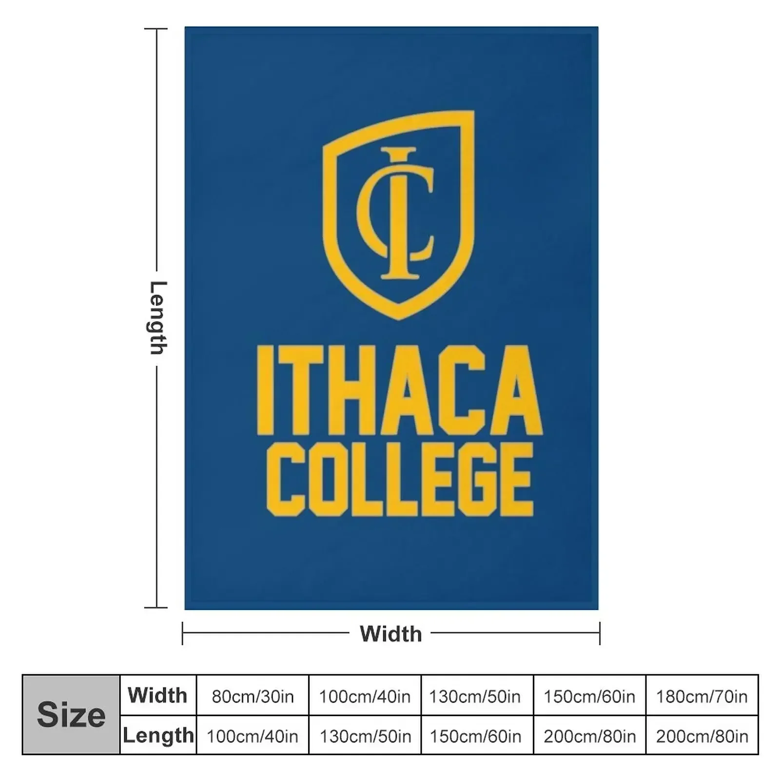 Ithaca College Throw Blanket For Decorative Sofa Single Blankets