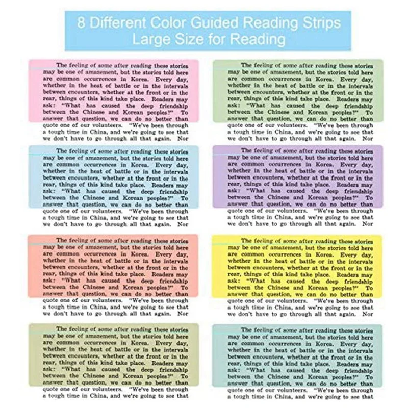 16ชิ้น Guided Reading เน้นแถบสีซ้อนทับ Bookmark อ่านติดตามผู้ปกครองที่มีสายสำหรับ Dyslexia, ADHD