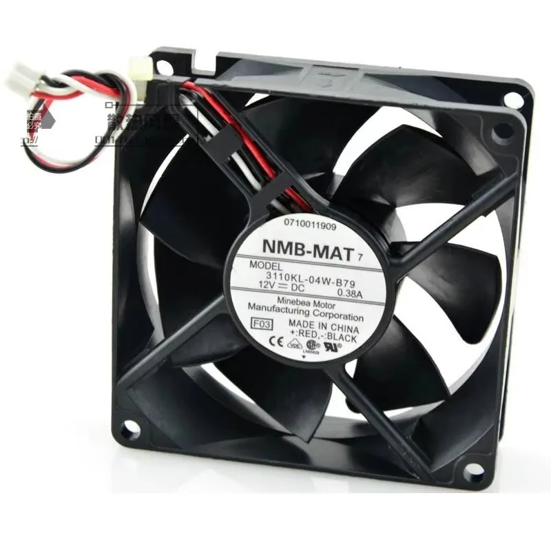 

New Cooler Fan for NMB 3110KL-04W-B79 12V 0.38A Double Ball Cooling Fan 8025 80*80*25MM