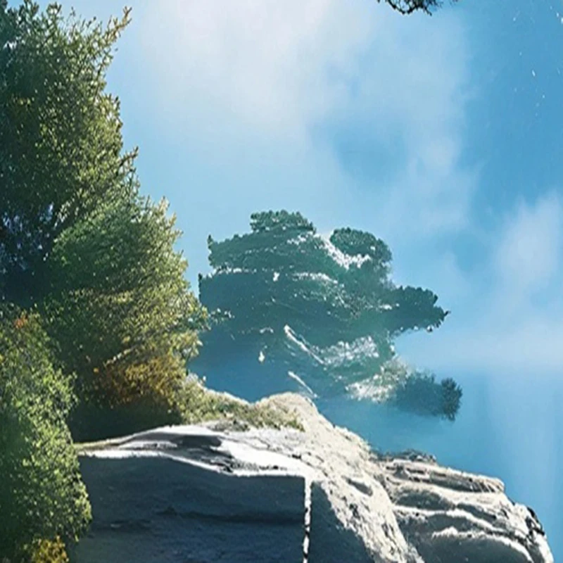 

Панорамная 3D-фотообои с пейзажем, выполненным масляными красками, современный фоновый рисунок, настенная роспись.