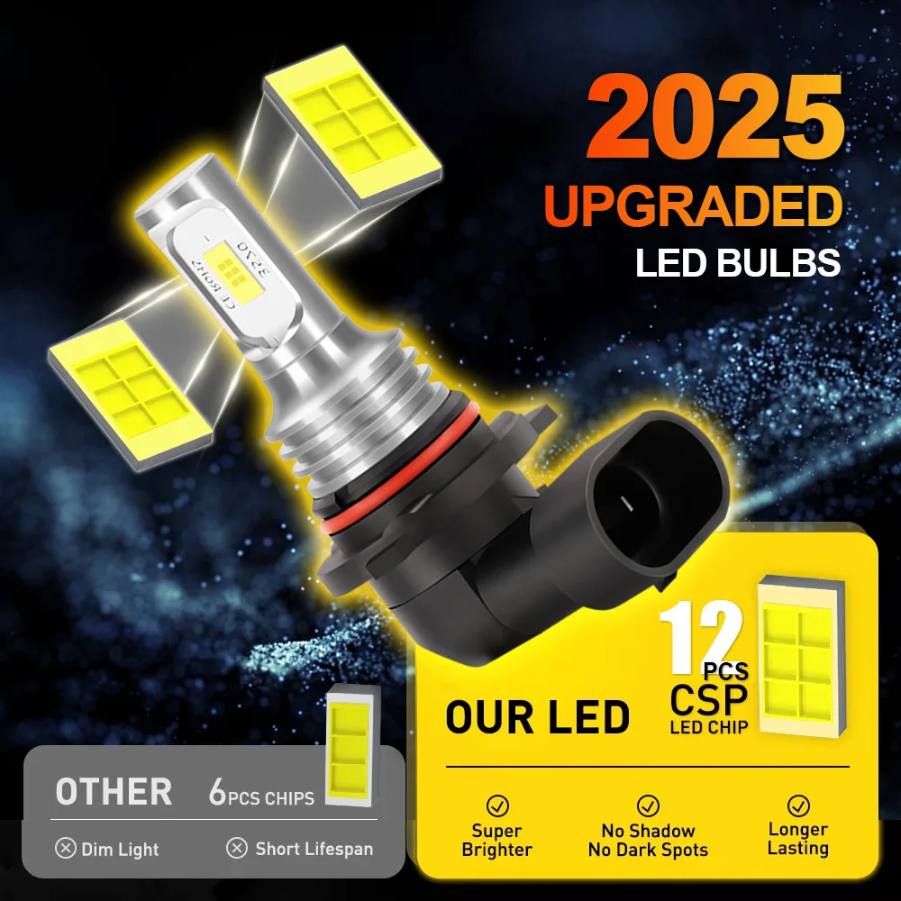 2Pcs For Toyota Land Cruiser Prado 120 2002-2009 2003 2004 2005 2006 2007 2008 Led Car Fog Lamp 12V Front Fog Light Bulb Canbus