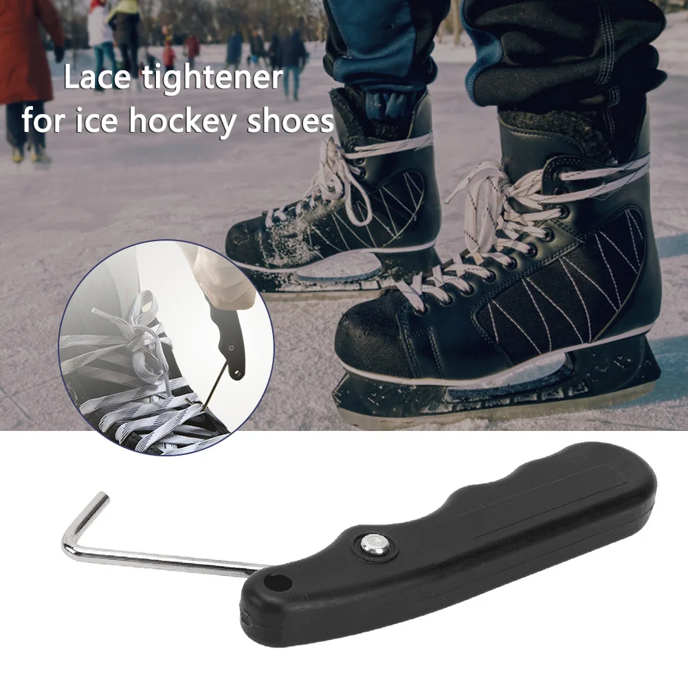 

Ice Hockey Handle Hold Folding Portable Roller Hockey Skate Tool Ergonomic Hockey Skates Lace Tightening Ice Skating Tool Parts