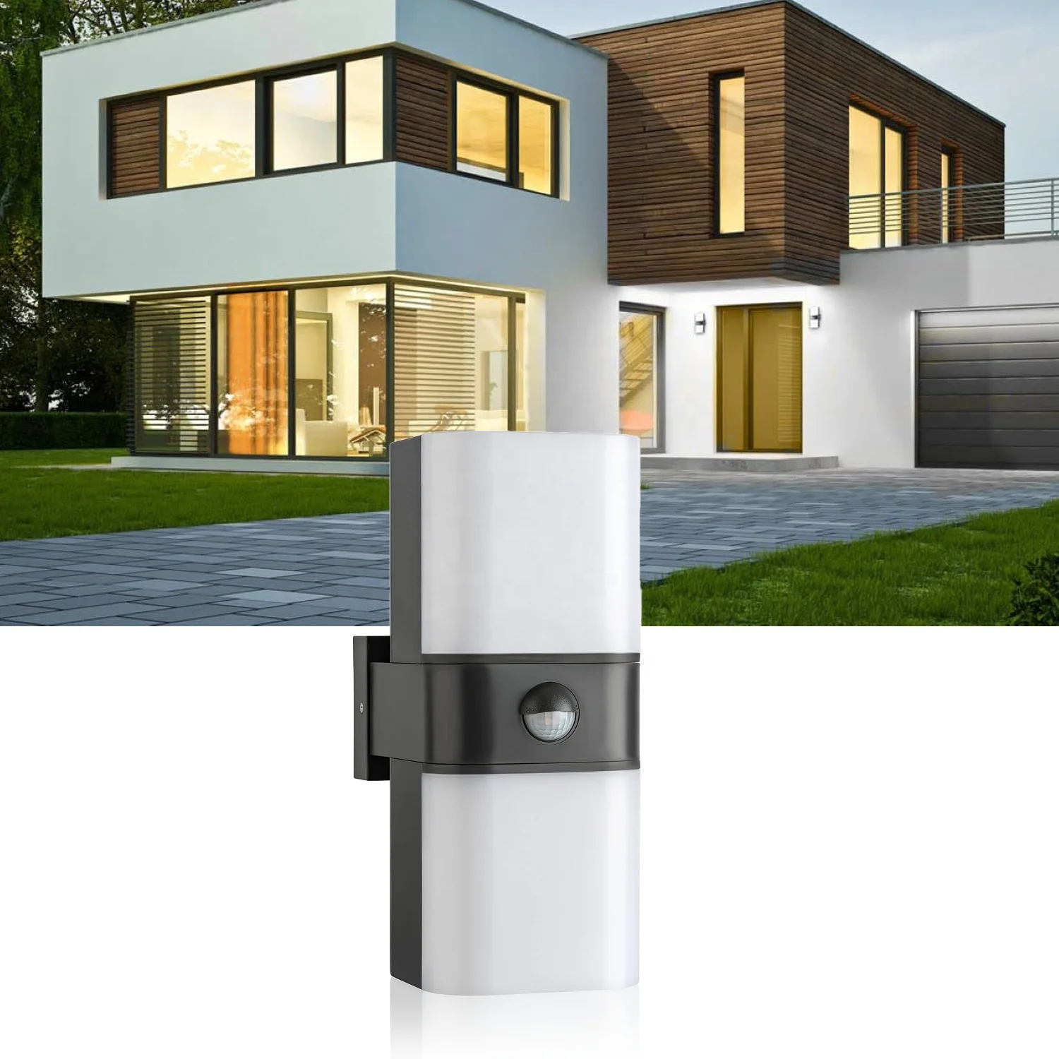 

20W LED Wall Lights with PIR Motion Sensor IP65 Outdoor Waterproof Rotatable LED Wall Lamp Courtyard Induction Security Lights
