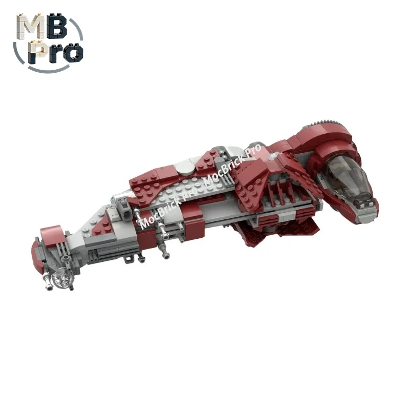 

Mark II Cosmic Battle Shuttle Alternate Build MOC, Precision Engineered Space Warship for Galaxy Scene Diorama Layout