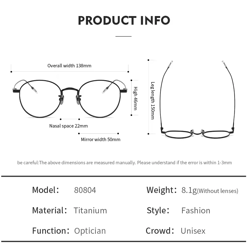 OLAMINS​ Retro Square Model Optical Eyewear Glasses Frames High Quality Handmade Optical Glasses 80804