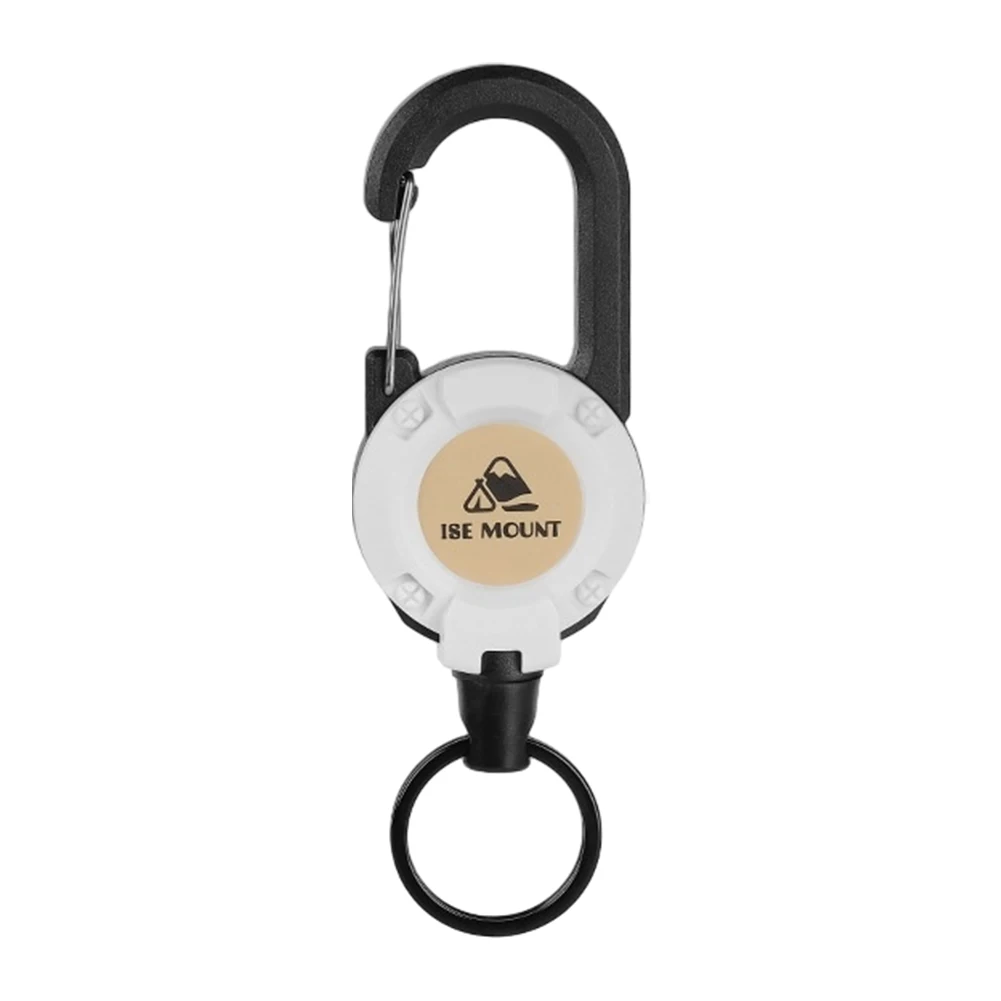 Heavy Duty Retractable Tether Pull Badges ID Holder 23.6in Cord Carabiner Keychain Buckle Key Holder Hold Multiple Tools Outdoor