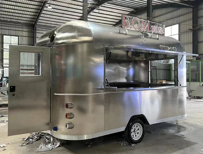R*-Outdoor Mobile Kitchen Food Car Fast Food Truck Electrical Stainless Steel Mobile Food Cart