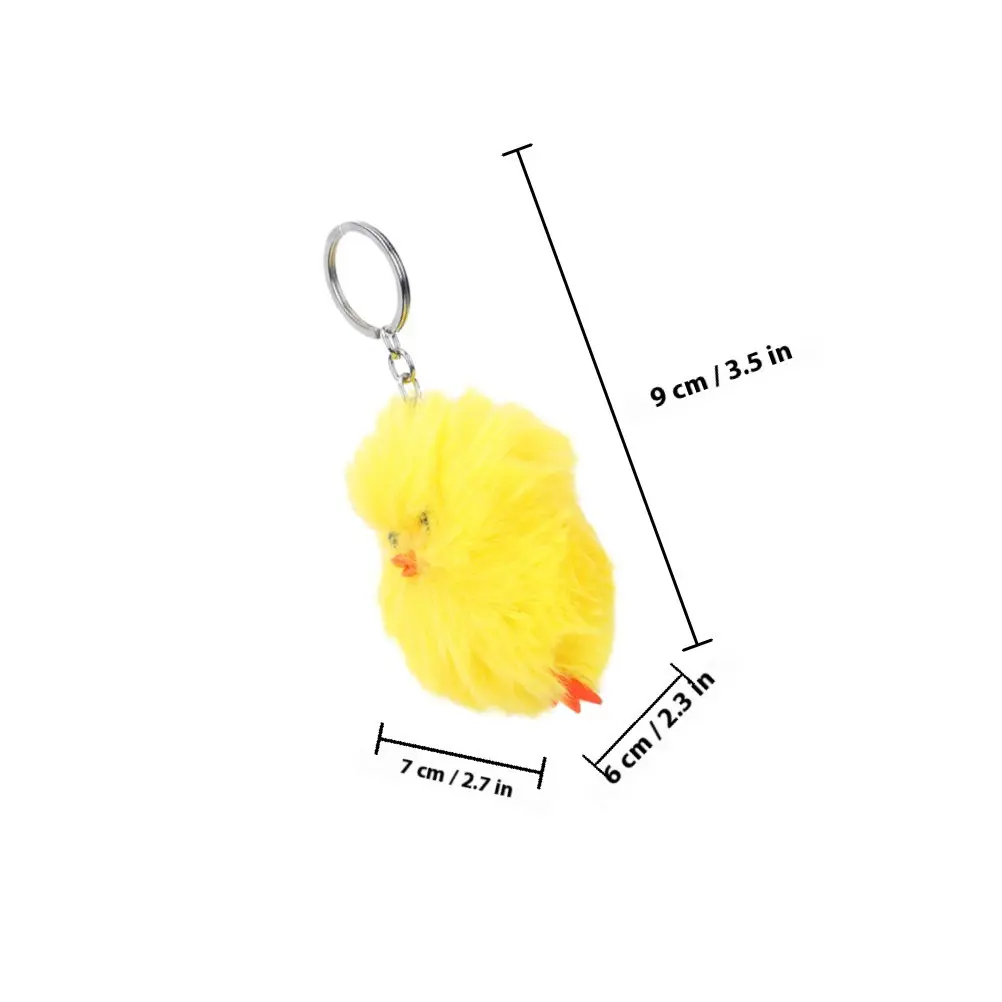 Chicken Keychain Aesthetic Bag Charm Backpack Purse Keychain for Women Car Keys Handbags Cute Stuffed Animal Design Mood Booster