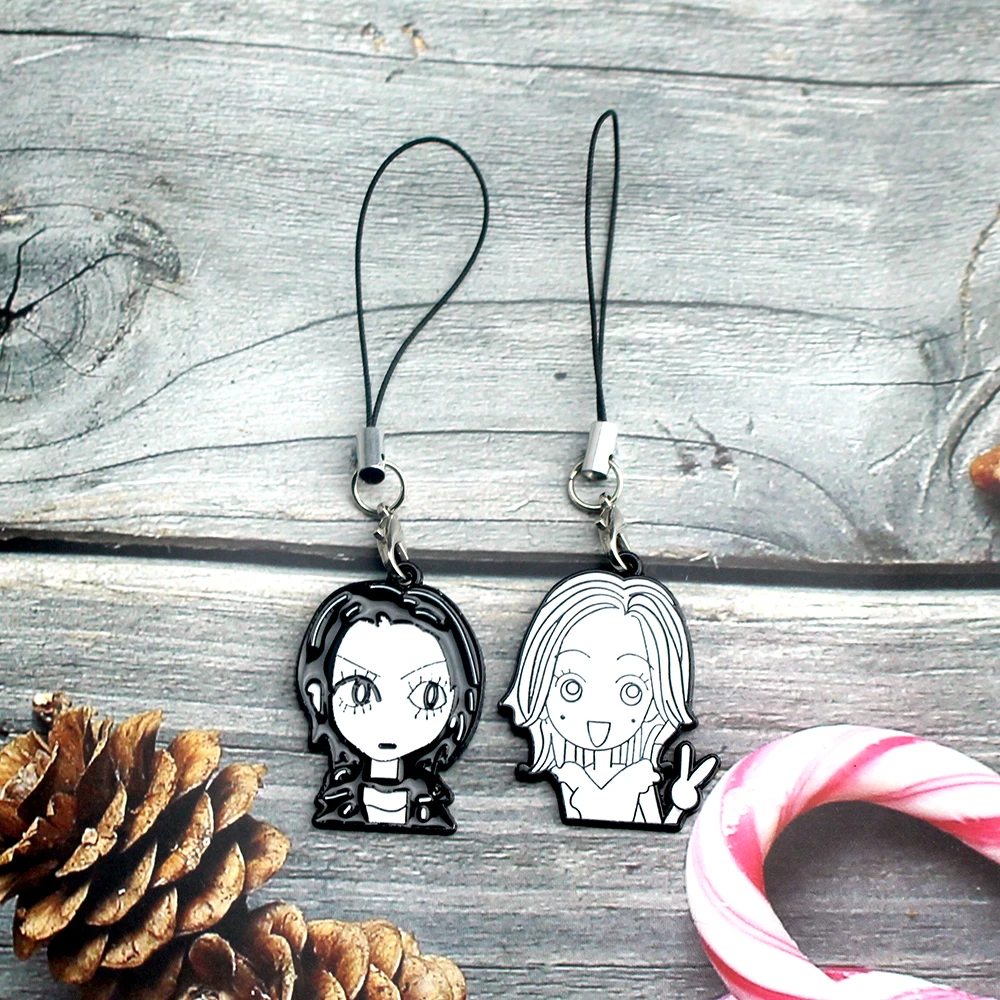 Nana & Hachi Matching Phone Chain Charms Key Ring Anime Inspired Y2K Keychains Cosplay Accessories Gifts for her