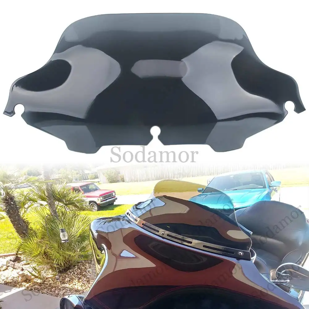 

Motorcycle Part 8 inch Fairing Wave Windscreen Wind Deflectors For Touring Electra Glide Ultra Classic CVO EFI FLHTCUISE 2006
