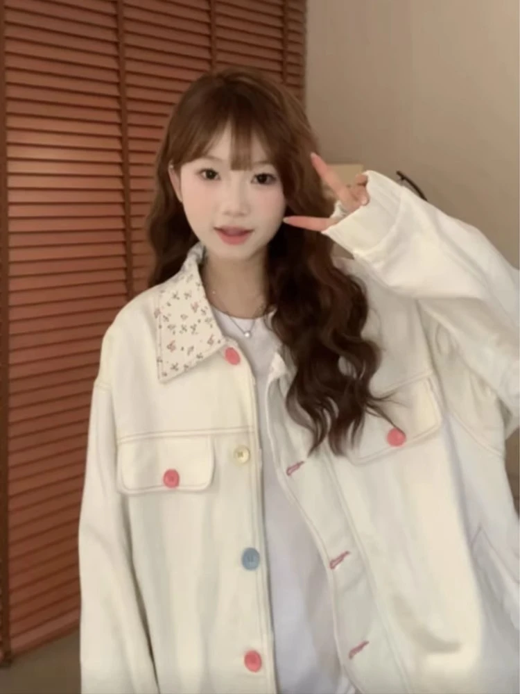 الوردي الحلو Ne البيسبول Jaet المرأة الخريف الشتاء ملابس العمل فضفاضة Sle Dopane العصرية الصينية Sle زر حتى معطف #3