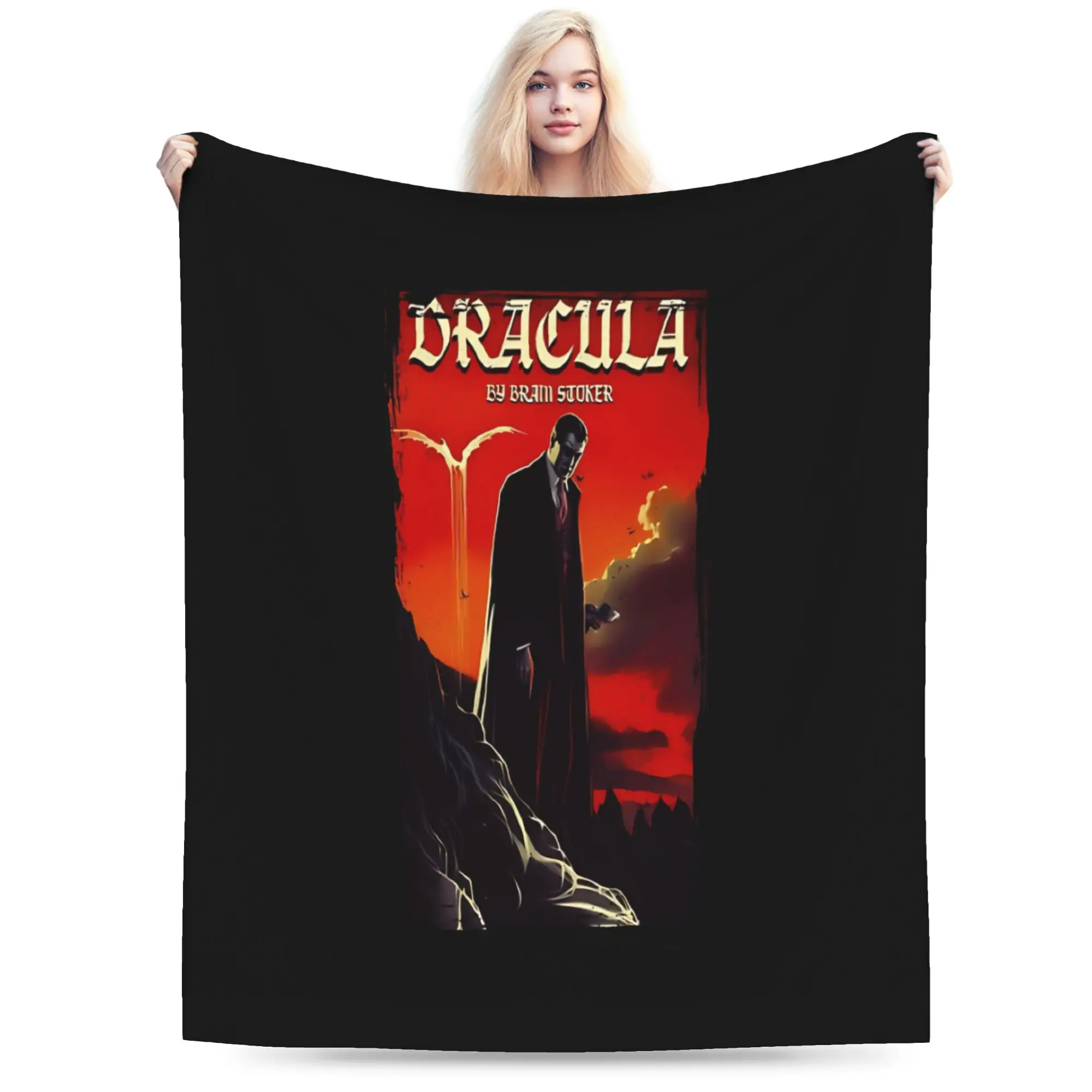 Dracula Bram Blankets  Travel Flannel Throw Blanket For Outdoor Warm Soft Design Quality Bedspread Gift Idea