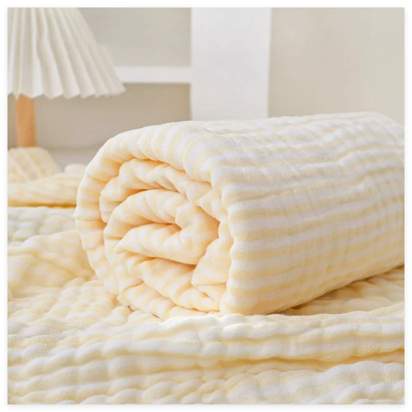 Baby Muslin Swaddle Blankets Newborn 6 Layers Cotton Gauze Soft Baby Blanket For Boys Girls Infant Receiving Blanket Crib Quilt