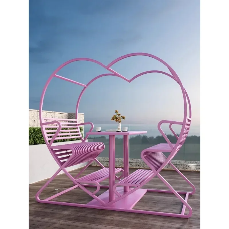 

-Internet Celebrity Check-in, Outdoor Photography, Love Bar Chairs Wedding Photography Props Creative And Minimalist Swings