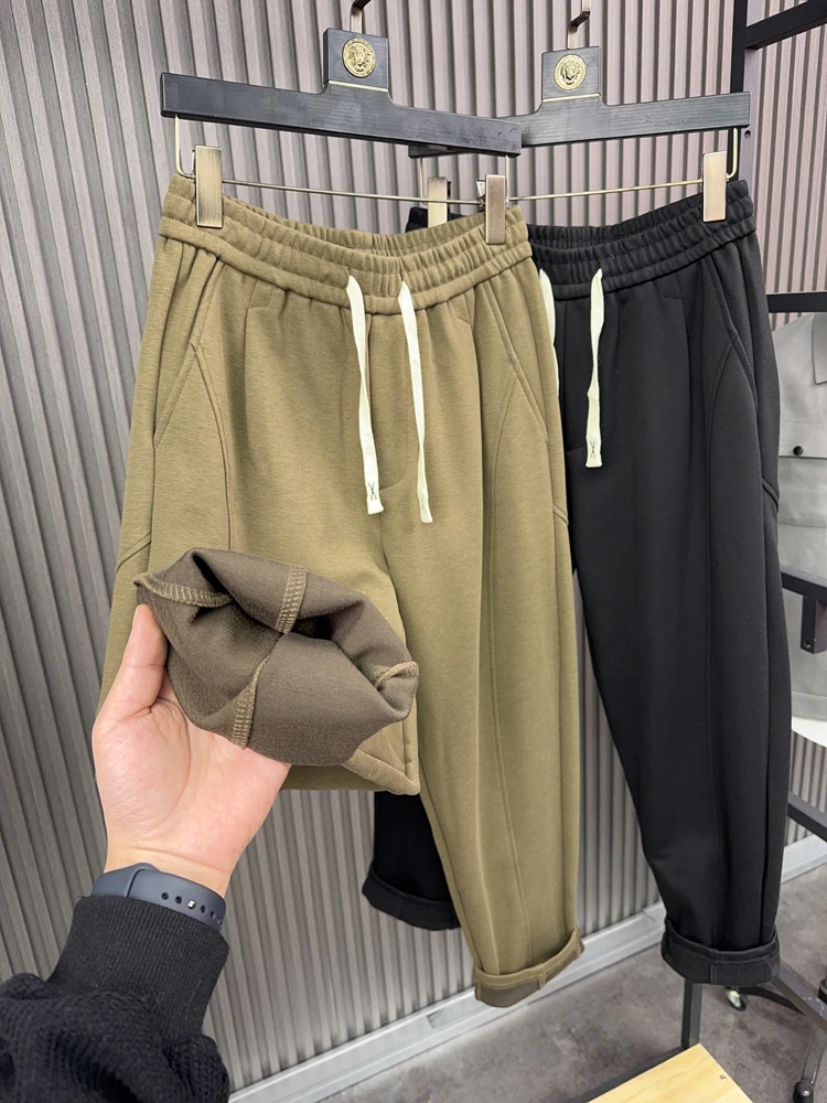 

Svip Высококачественные мужские повседневные брюки из лиоцеллового шелка с прямыми штанинами, осень-зима, удобные широкие брюки прямого кроя для отдыха...