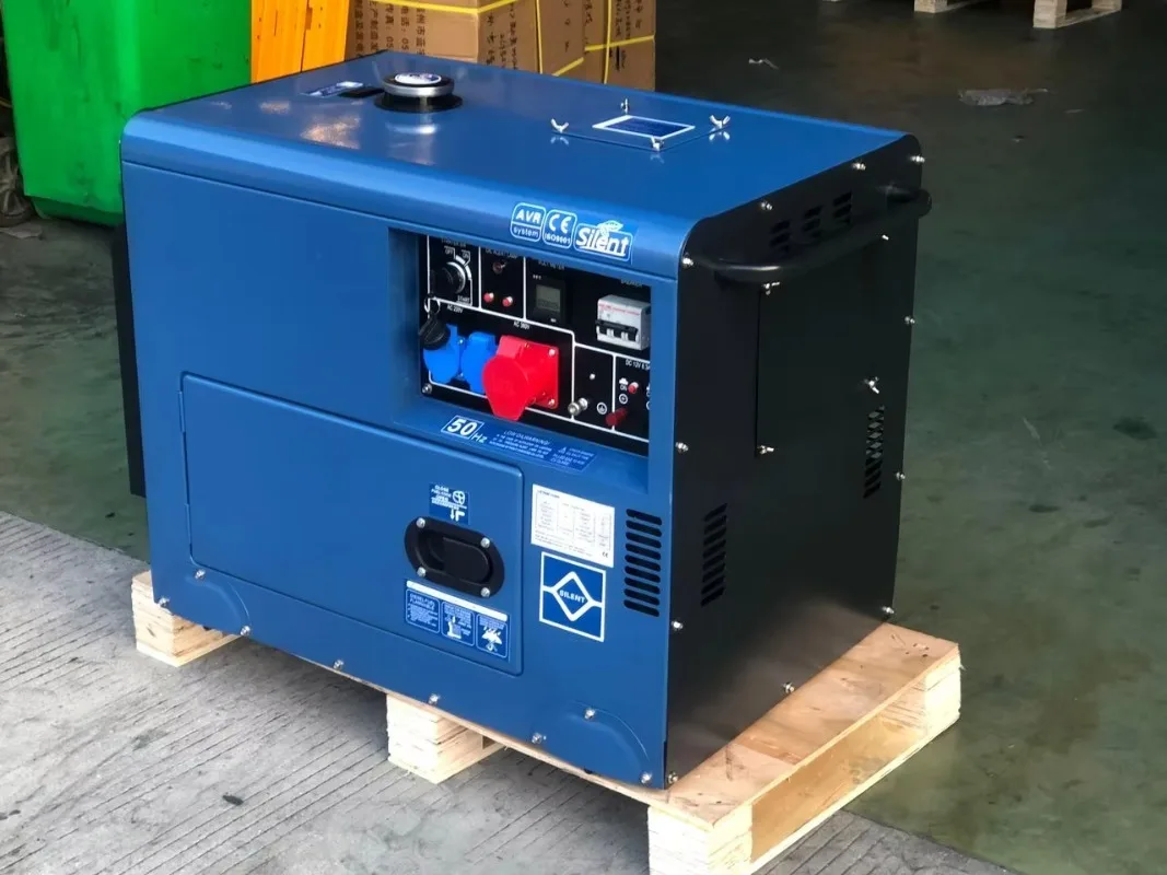 Home Use Light Generators 5kw 5.5Kw 7kva Three Phase Silent Trolley Diesel Generator With Wheels