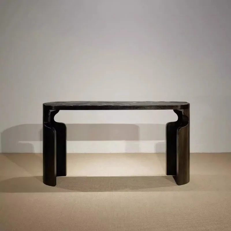 Curved leg Xuanguan platform, ancient wood weathered panel