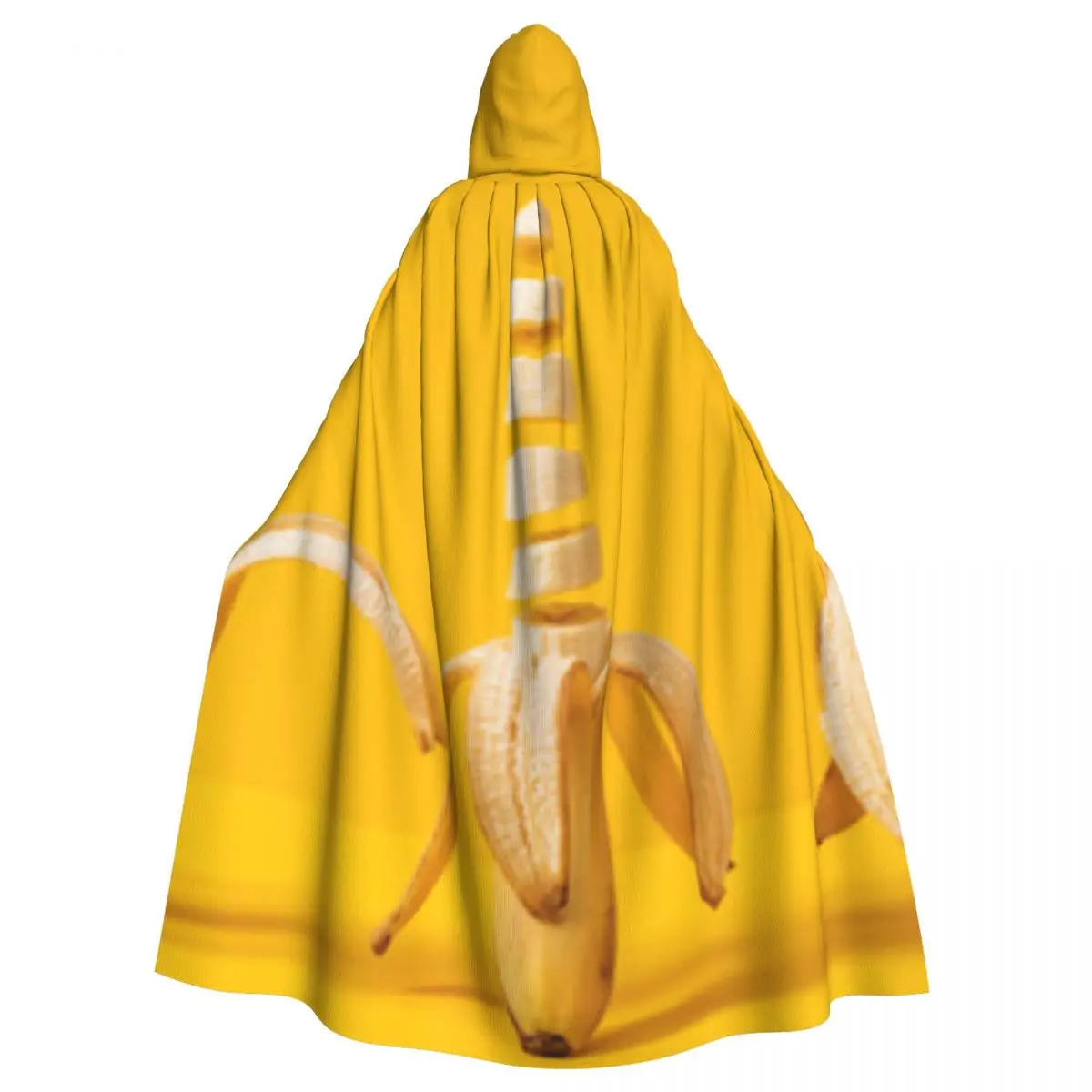 Sliced Bananas Hooded Cloak Coat Halloween Cosplay Costume Vampire Devil Wizard Cape Gown Party