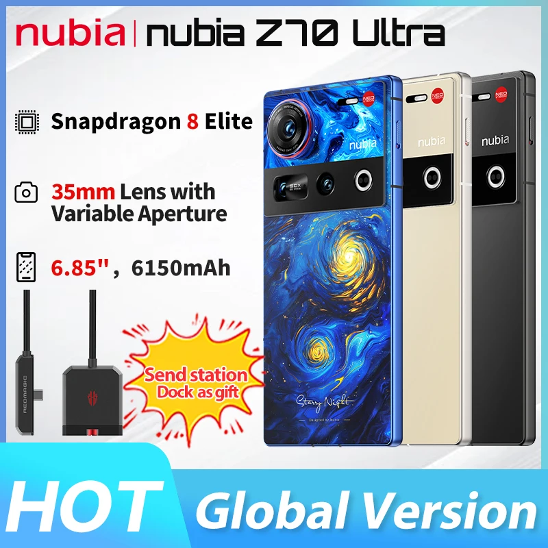 Global Version Nubia Z70 Ultra Snapdragon 8 Elite 6150 mAh AMOLED 6.85