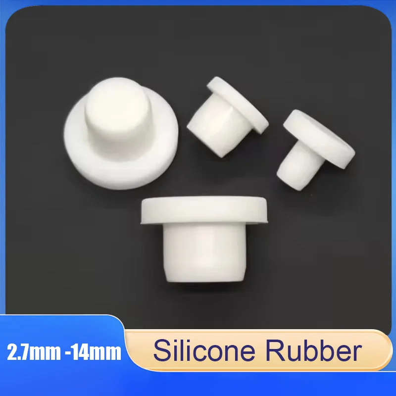 

White Silicone Sealing Plug With 2.7mm To 14mm T-shaped High-Temperature Sealing Plug, Dust-Proof Plug, Solid Rubber Hole Cover