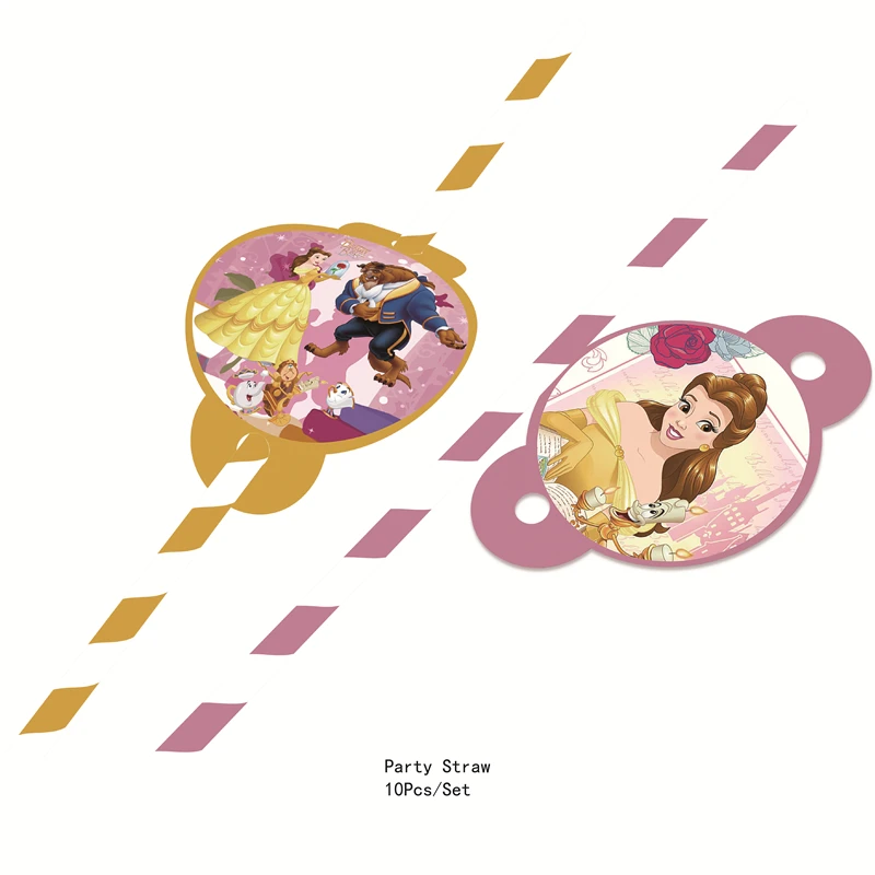 12 Stück Cartoon Anime Die Schöne und das Biest Prinzessin Kuchen Topper Thema Schokoriegel Cupcake Topper Babyparty Kindergeburtstag Party