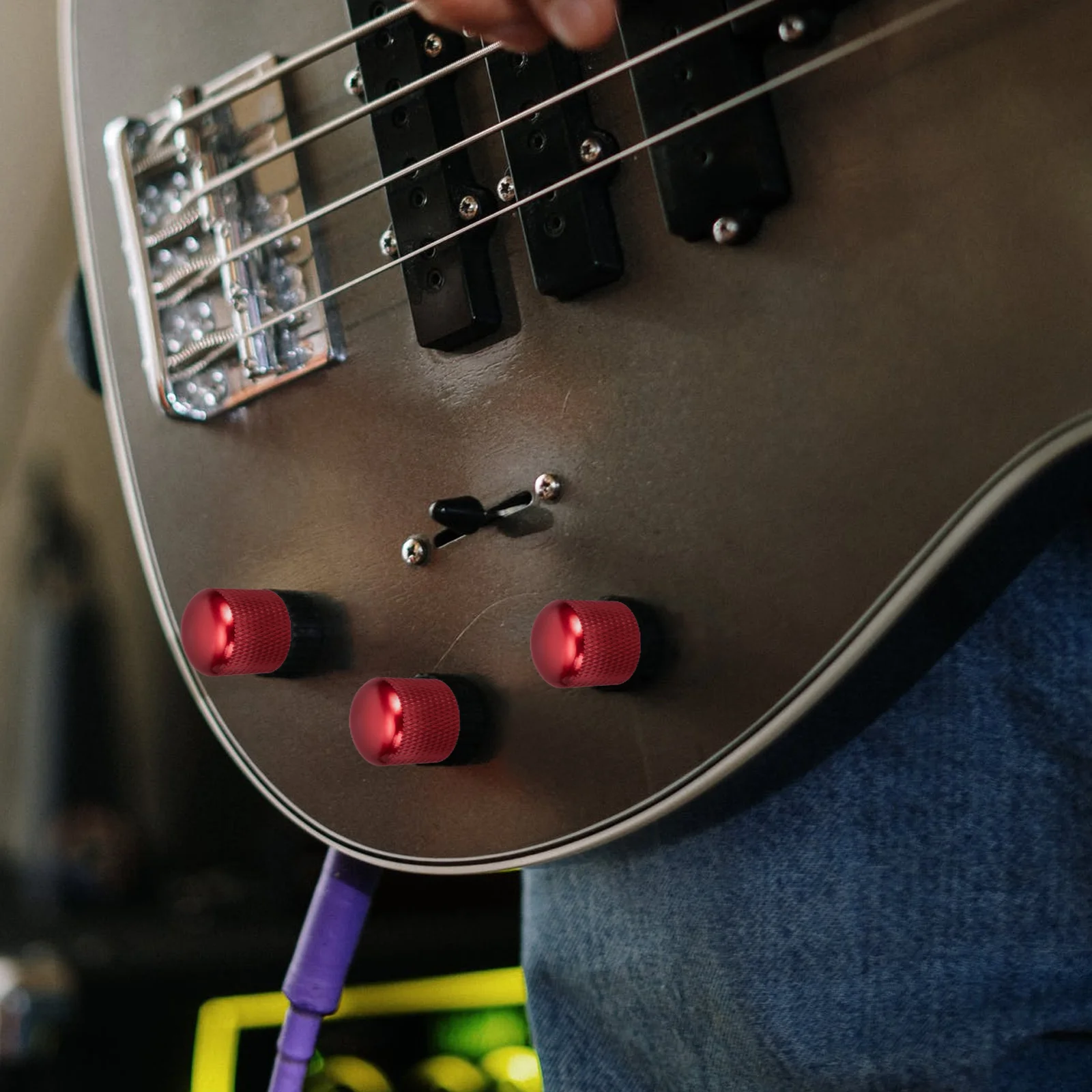 

Guitar Volume Potentiometer Caps Metal Accessories Durable Potentiometer Caps Replacement Replacement Bass Amplifier Gifts