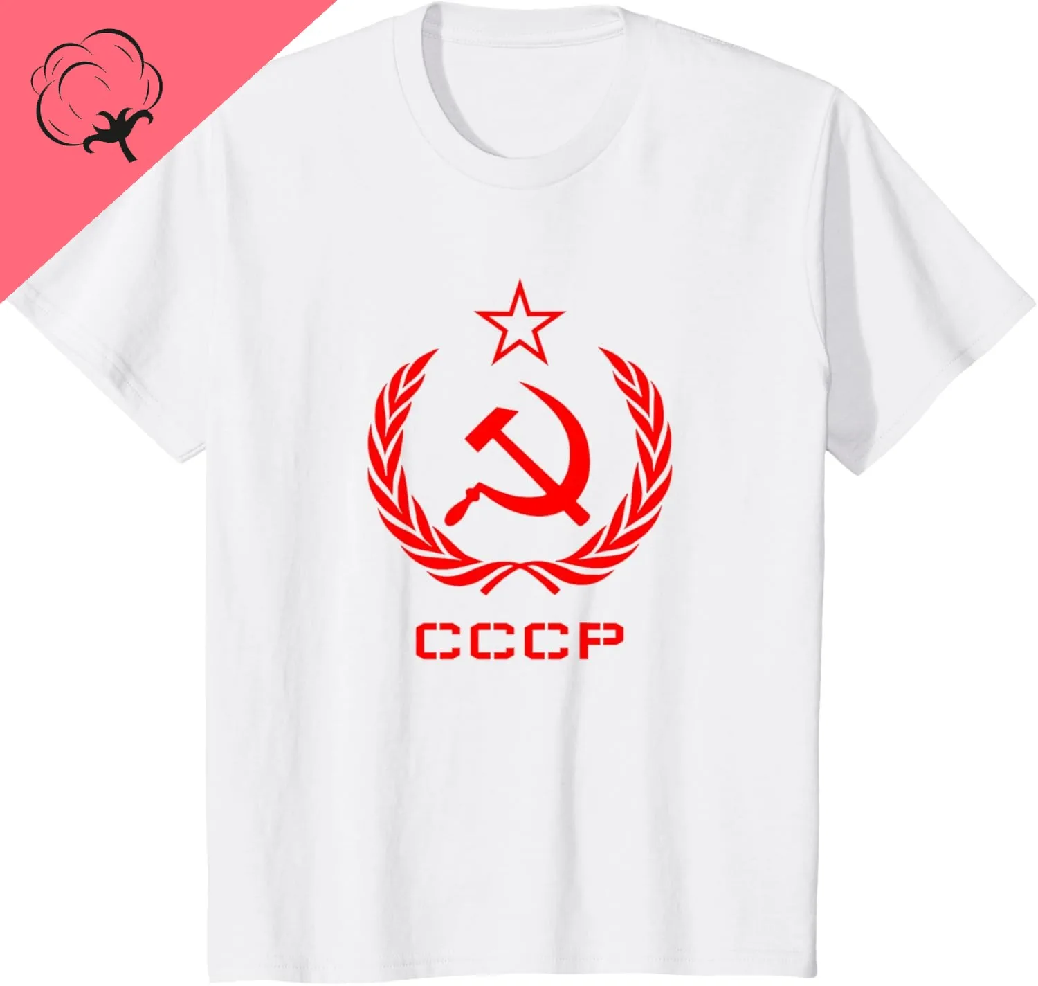 Hammer and Sickle Star CCCP Soviet Union Red T-Shirt T-Shirt Breathable and Comfortable Custom T-Shirt Mens Clothing Camisas