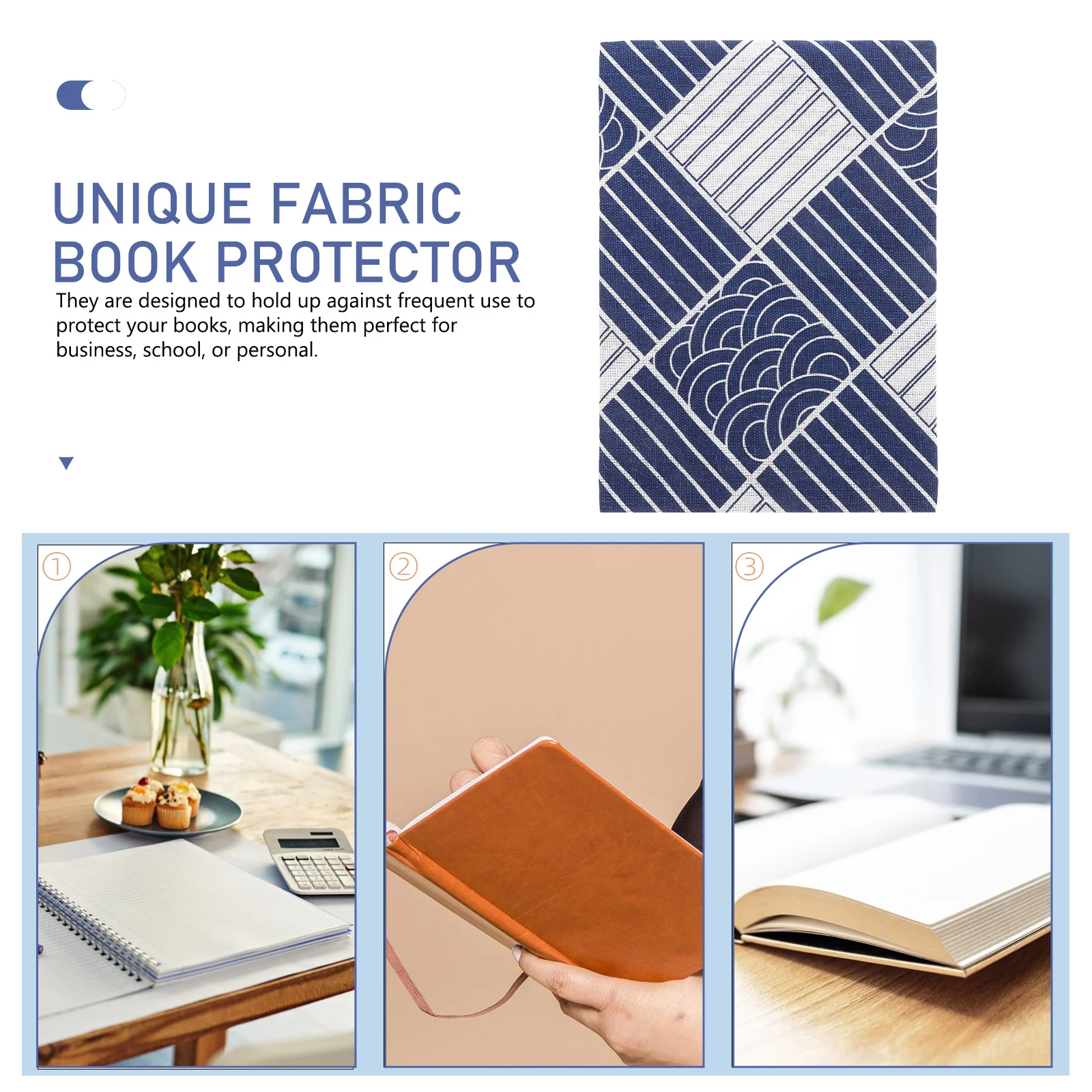 

Book Cover Protector Wear-Resistant Cloth Foldable For Textbooks Notebooks Diaries Students Practical Notebook Sleeve Decorative