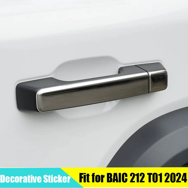 

Car Door Handle Sticker Suitable for BAIC 212 T01 2024 2025 2026 Modified Auto Door Handle Outer Handle Cover Decorative Sticker