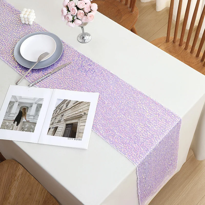 Sequin Table Runner Glitter Sparkly Table Decor for Wedding Birthday Bridal Shower Banquet Party Dining Table Decoration