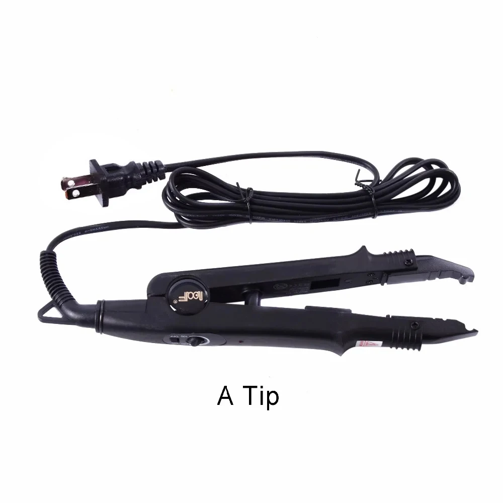 Adjustable Temperature Professional Hair Extension Fusion Iron Heat Connector Wand Iron Melting Tool+US outlet