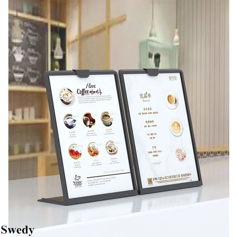 A5 148x210mm l Form Kunststoff Acryl Zeichen halter Displayst änder Foto Bild Poster Rahmen Menü Papier halter Preis schild Tags