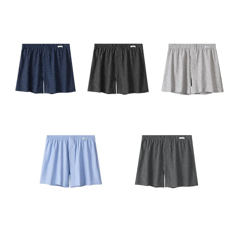 Men's underwear cotton striped boxer shorts loose-fitting allover pants furniture pajama pants