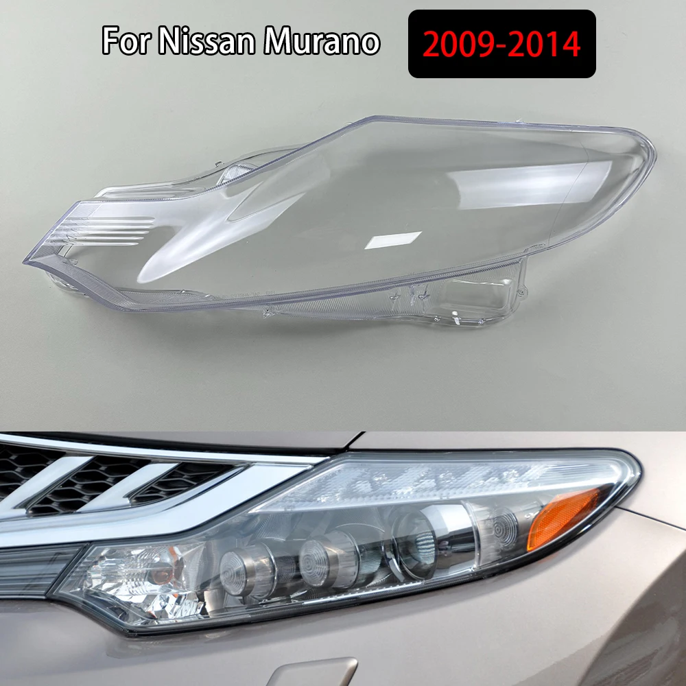 

For Nissan Murano 2009-2014 Front Headlight Cover Transparent Shade Lampshade Headlamp Shell Lens Plexiglass