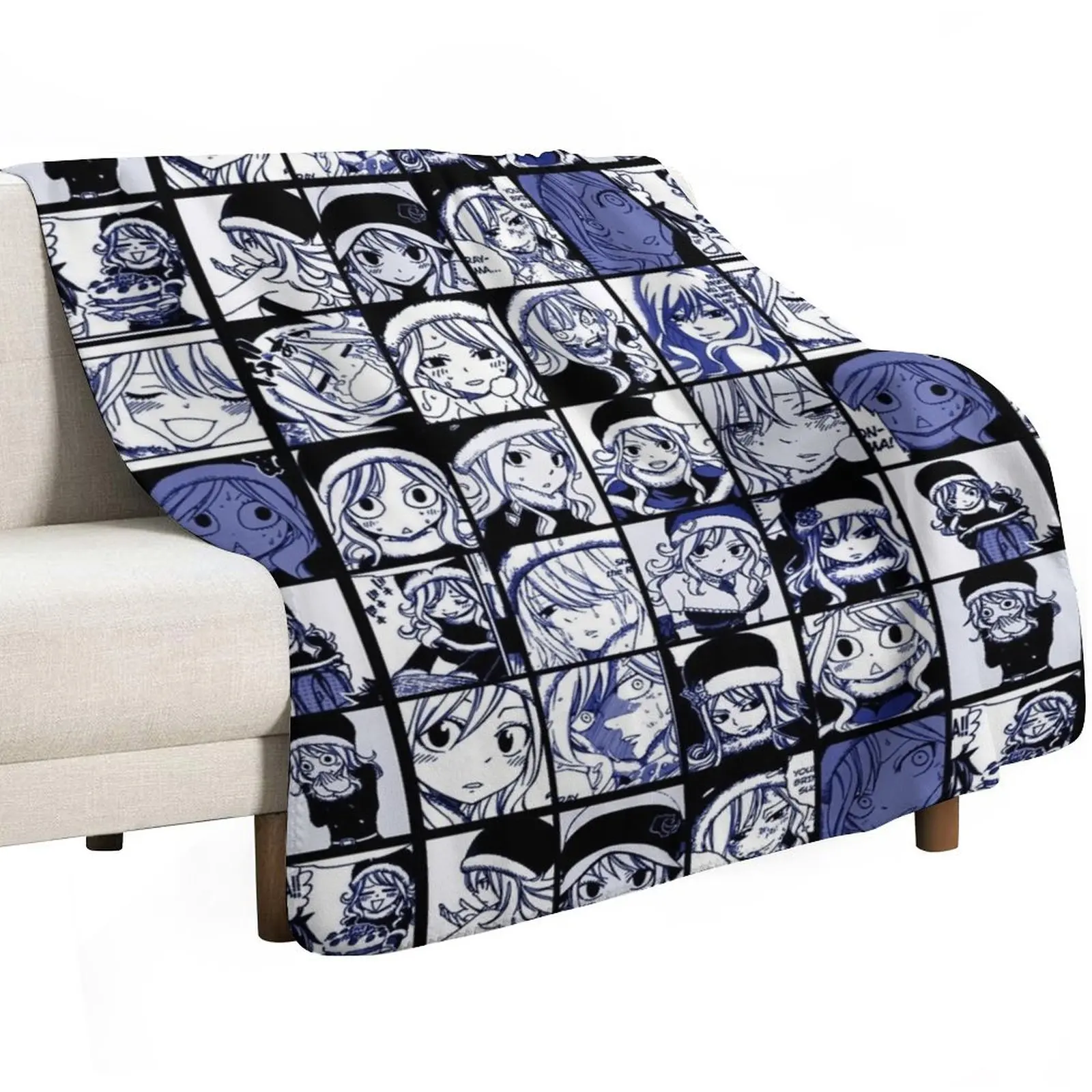 Juvia Lockser - FT manga panel collage Throw Blanket wednesday Decoratives Giant Sofa Decorative Throw for babies Thins Blankets