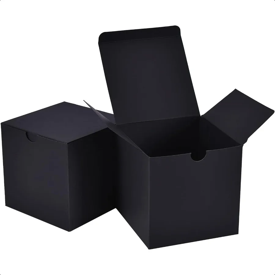 

30 PCS Black 4x4x4 Gift Boxes with LidsSmall Gift Box with Lid for Presents Favor Boxes Small Box for Bridesmaid Proposal Gifts