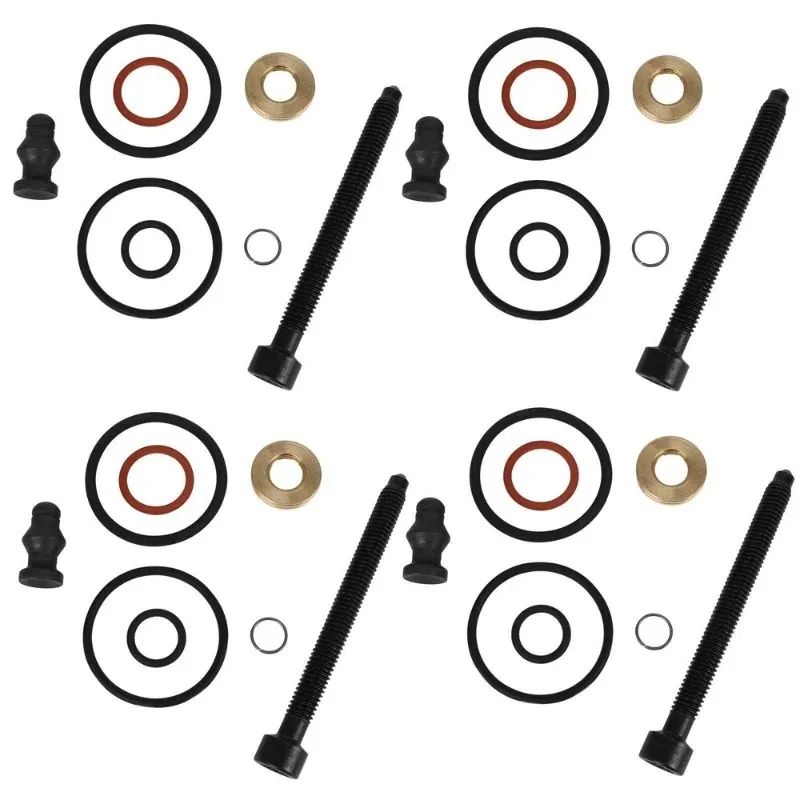 4 Sets Pump Nozzle Seal Kit Expansion Screws for VW AUDI 1.9 2.0 TDI 1417010997 Fuel Injection Sealing Gasket O Ring Repair Kit