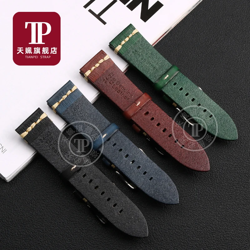 Genuine Leather Watchband for Galaxy Tissote Timex Omega Panerai IWC Watch Strap 20mm 22mm 24mm Watch Band Wrist Bracelets