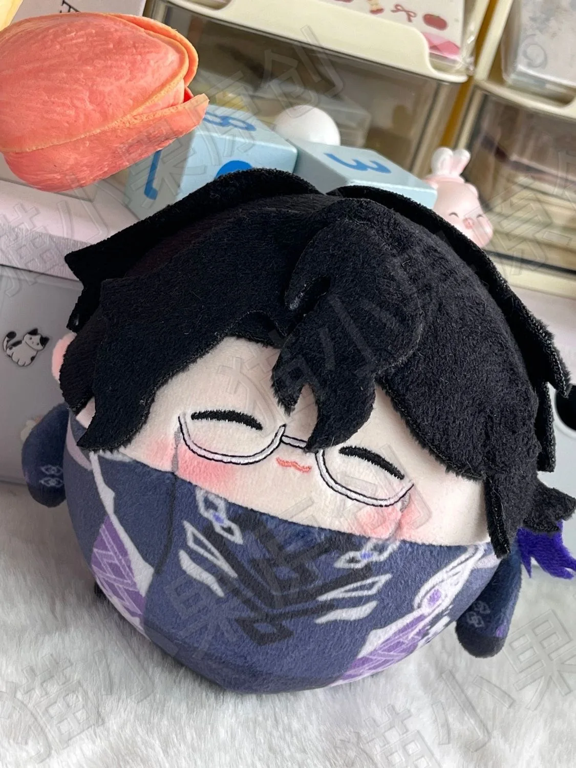 10cm Genshin Impact Il Dottore Pantalone Round Plushie Stuffed Toys The Doctor Regrator Plush Dolls Pendants Keychain Gifts