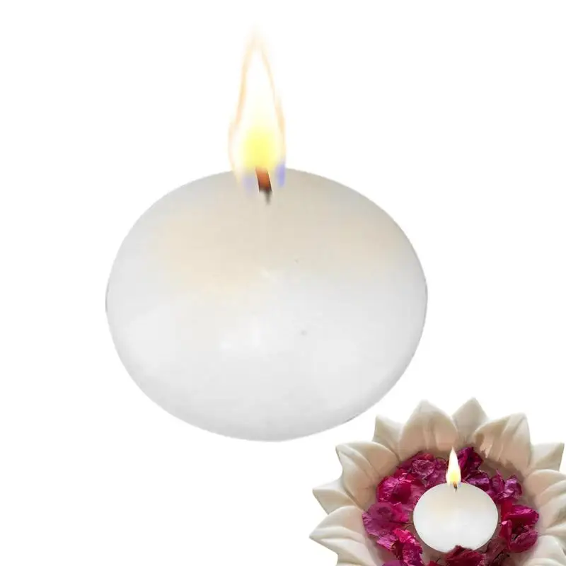 1Pcs Unscented Discs Candles Floating For Pool Party Wedding Home Bathtub Decor Supplies Romantic Confession Candlelight Dinner