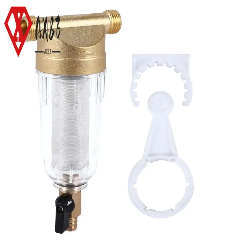

AX83-4 Split-Mouth Water Filters Front Purifier Copper Lead Pre-Filter Backwash Remove Rust Contaminant Sediment Pipe