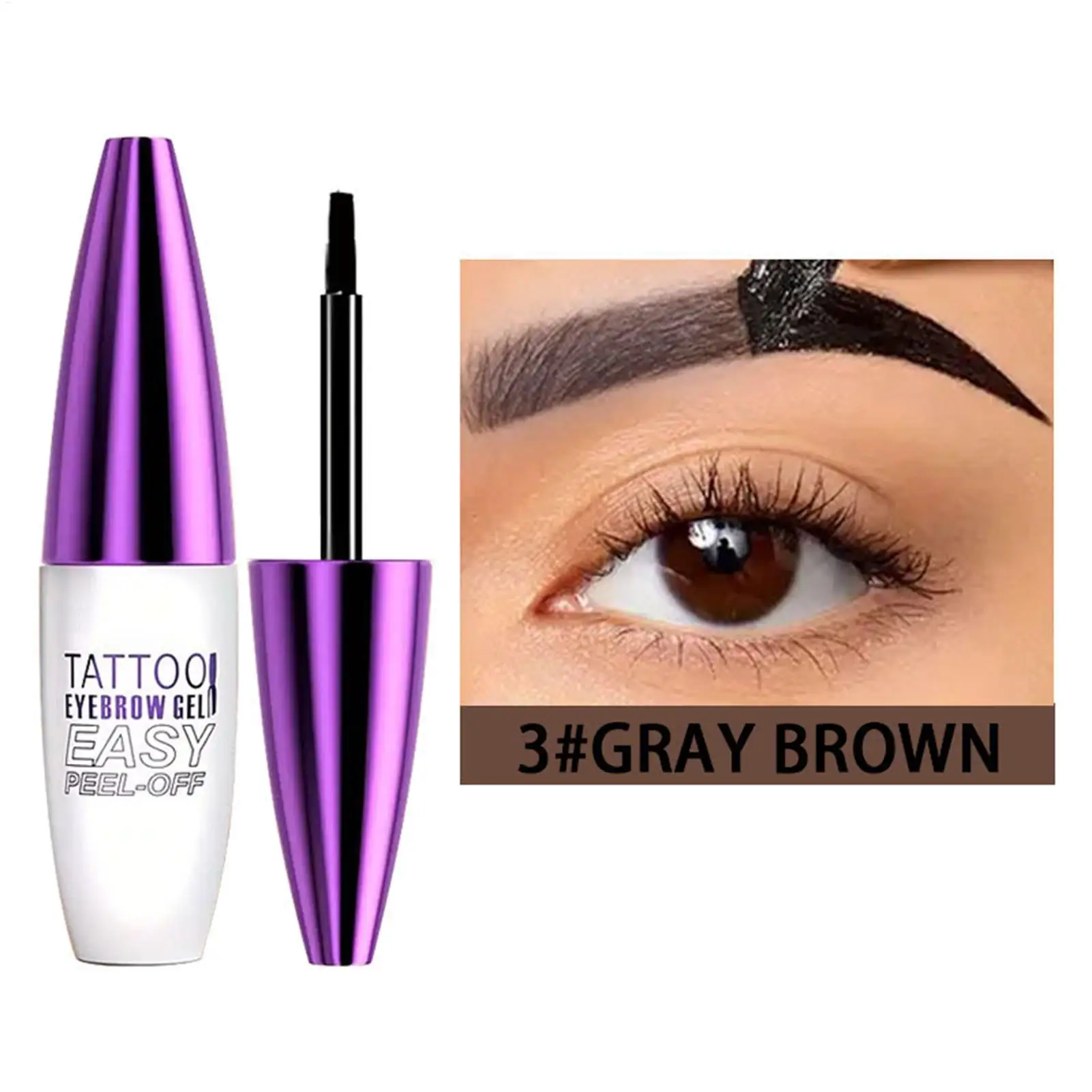 Peel Off Eyebrow Gel Tint,Semi Permanent Brow Tint, Waterproof Transfer-proof For Fuller Defined Looking Brows Makeup Gifts 10g