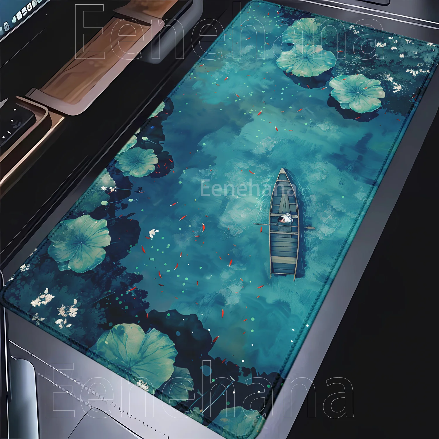 

pond lotus leaf HD Printing Mousepad Rubber game XXL 400x900mm Mouse Pad Keyboard PC Gaming office accessories overlock Desk Mat