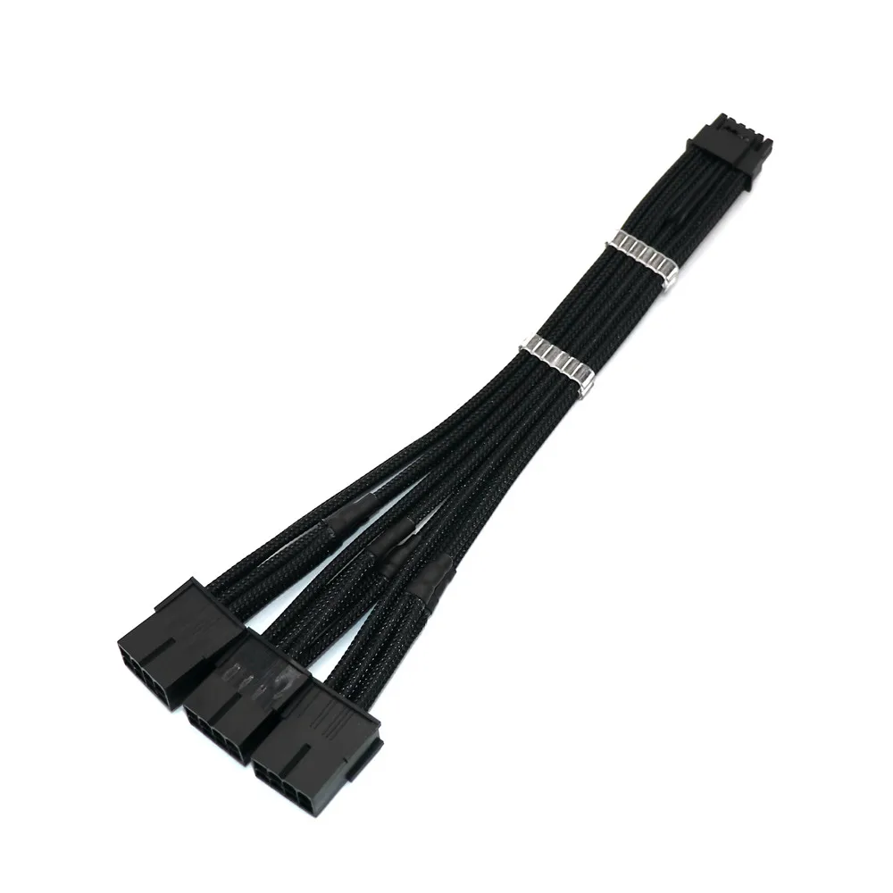 كابل تمديد كهربائي من Angitu-VHPWR ، كابل محول ، 12 + 4Pin ، 16Pin ، PCIE 5.0 إلى 3x8Pin ، PCIE RTX3090Ti ، طول مخصص ، 8 ألوان ، بريميوم