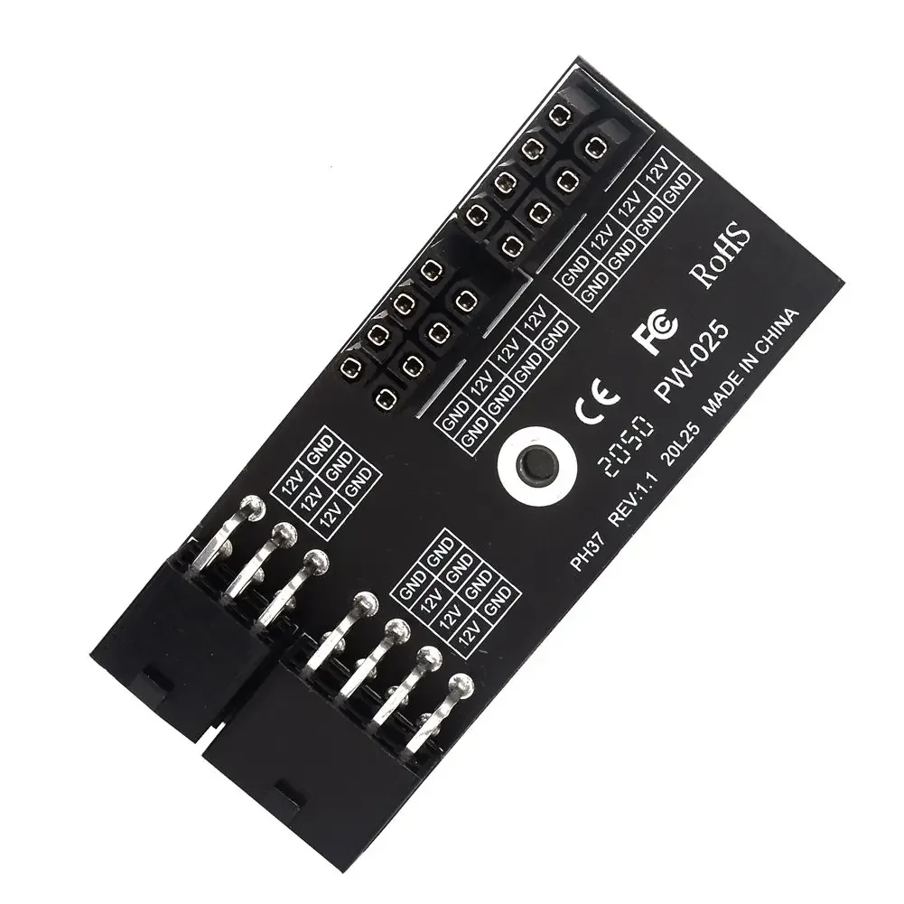 Adaptador doble ATX de 8 pines hembra a 6 + 8 pines macho en ángulo de 180 grados para GPU de tarjeta gráfica NVIDIA
