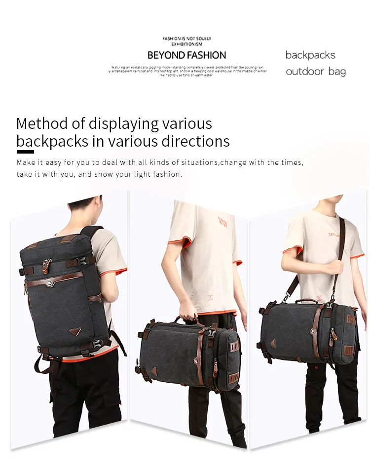 Men Canvas Backpack Travel Luggage Backpack Bag for Men Laptop Mochilas Men Rucksack Male Multifunction Backpack For Travel Bag