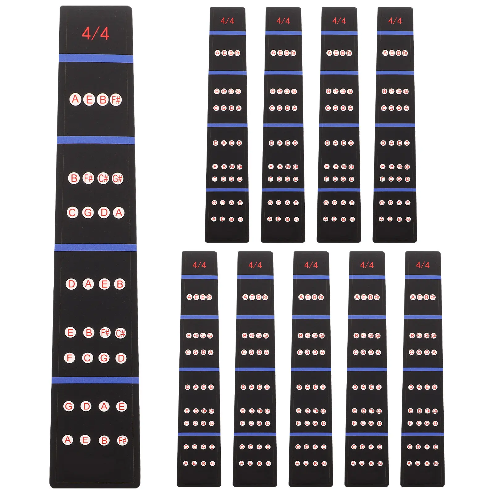 10Pcs Violin Fingerboard Fret Position Stickers Clear Scale Markers for Beginners 44 Size Violin Finger Placement Learning Aids