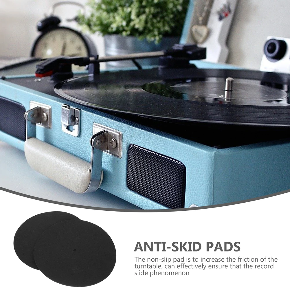 

2Pcs Vinyl Record Protector Pads Premium Felt Stable Replacement Turntable Mat for Vinyl Player Accessories Turntable Mat