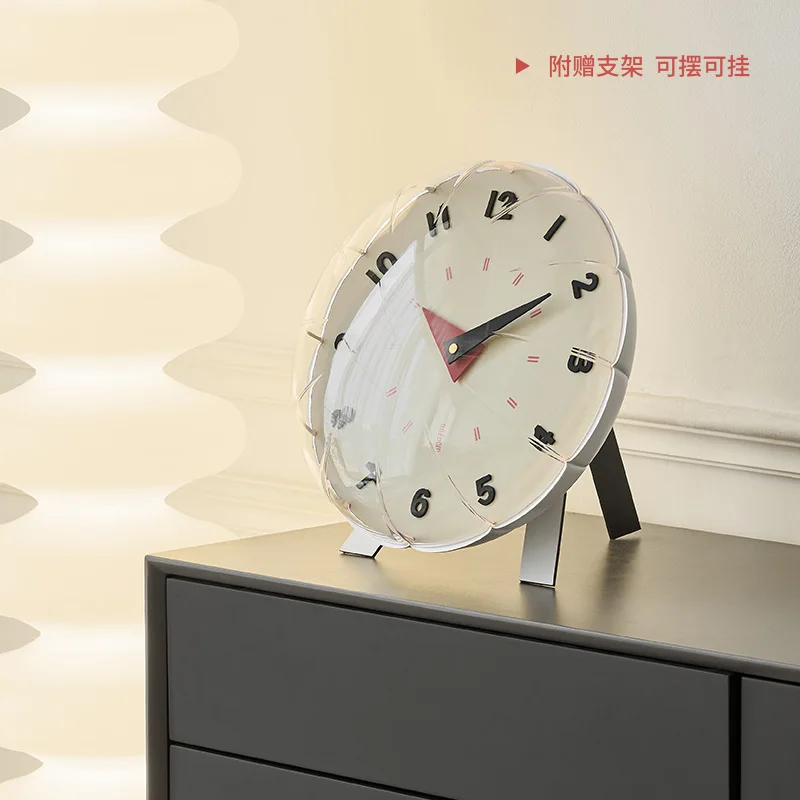 Bubble balloon living room wall clock decorative ornament clock quartz clock modern with bracket, can be pendulum can be hung