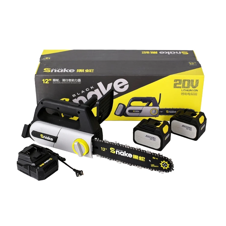 

New Arrival HS-1208 Cordless Handheld Chainsaw with 2 Batteries & 1 Charger for Outdoor Garden Tree Branch Wood Cutting